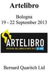 2013 Bologna Artelibro Book Fair List 